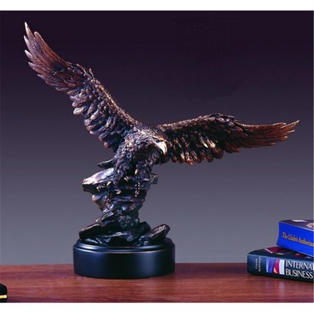 MARIAN IMPORTS Marian Imports F11108 Eagle Bronze Plated Resin Sculpture - 16 x 8 x 15 in. 11108